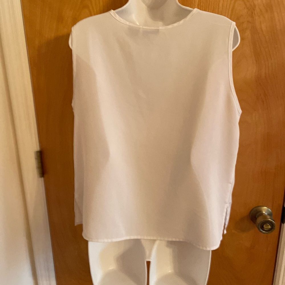 LAURA Scott white top size L - Picture 2 of 7